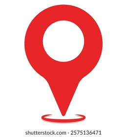 Map pin location sign icon vector illustration, red  location pin marker symbol vector