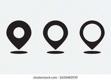 Map pin location sign icon vector illustration, location pin marker symbol vector. GPS, Map Position Marker symbol icon.