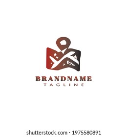 map pin logo cartoon icon design modern template vector illustration
