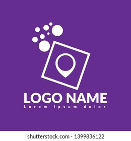 map pin logo concept. Designed for your web site design, logo, app, UI. map pin logo design. corporate identity logo. can be used for business company. modern illustration. 