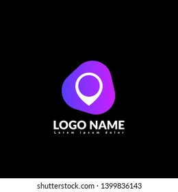 map pin logo concept. Designed for your web site design, logo, app, UI. map pin logo design. corporate identity logo. can be used for business company. modern illustration. 
