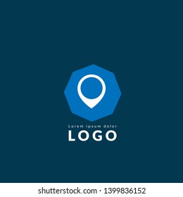 map pin logo concept. Designed for your web site design, logo, app, UI. map pin logo design. corporate identity logo. can be used for business company. modern illustration. 