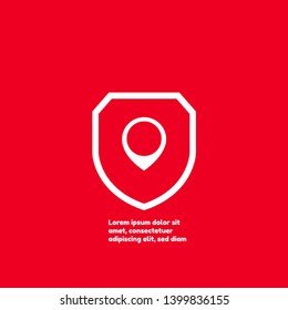 map pin logo concept. Designed for your web site design, logo, app, UI. map pin logo design. corporate identity logo. can be used for business company. modern illustration. 