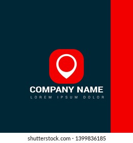 map pin logo concept. Designed for your web site design, logo, app, UI. map pin logo design. corporate identity logo. can be used for business company. modern illustration. 