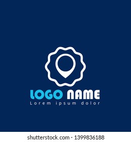 map pin logo concept. Designed for your web site design, logo, app, UI. map pin logo design. corporate identity logo. can be used for business company. modern illustration. 