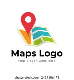 Elemento de diseño del logotipo del pin de asignación. Diseño de icono de ubicación de anclaje