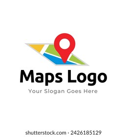 Map Pin Logo Design Element. Karte Pin Lage Symbol Design