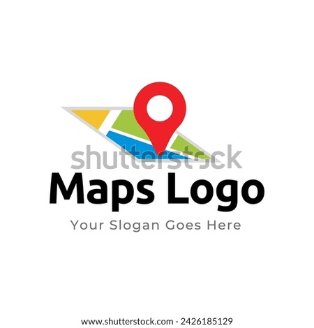 Map Pin Logo Design Element. Map pin location icon logo design