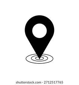 pino do mapa   ícone de logotipo ilustração plana