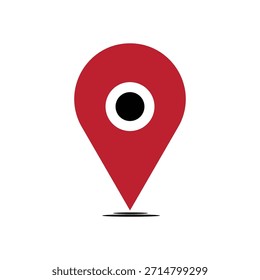Ilustración de icono de logotipo de pin de mapa plana