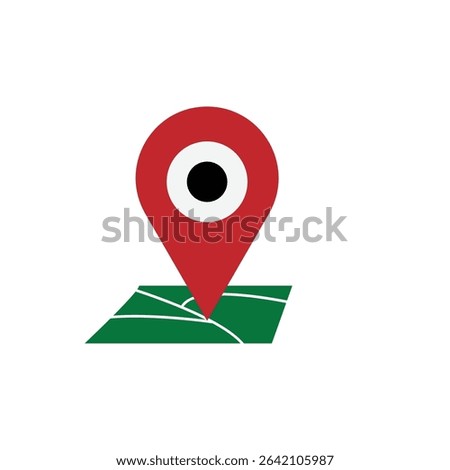 map pin logo icon illustration flat