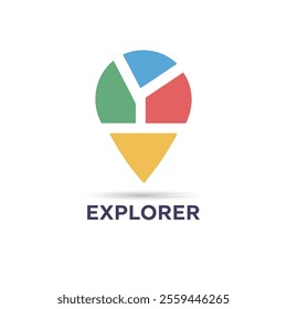 map pin logo. location pin icon