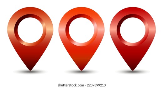 Map pin, marker location vector icon