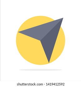 Map, Pin, Marker, Mail Abstract Circle Background Flat color Icon