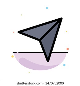 Map, Pin, Marker, Mail Abstract Flat Color Icon Template. Vector Icon Template background