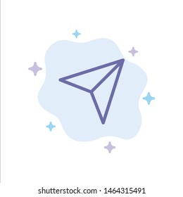 Map, Pin, Marker, Mail Blue Icon on Abstract Cloud Background. Vector Icon Template background