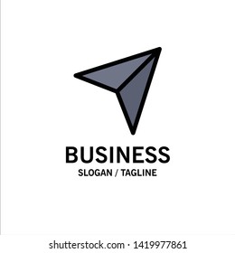 Map, Pin, Marker, Mail Business Logo Template. Flat Color