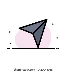 Map, Pin, Marker, Mail  Business Flat Line Filled Icon Vector Banner Template
