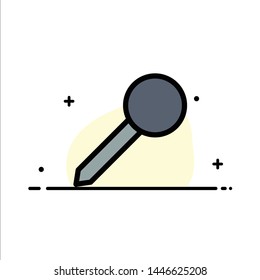 Map, Pin, Marker, Mark  Business Flat Line Filled Icon Vector Banner Template
