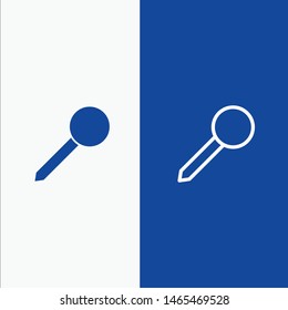 Map, Pin, Marker, Mark Line and Glyph Solid icon Blue banner Line and Glyph Solid icon Blue banner. Vector Icon Template background