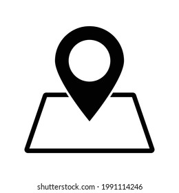 map pin marker sign icon vector