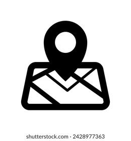 A map with a pin on it