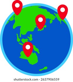 Map Pin on the Globe