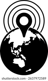 Map Pin on the Globe