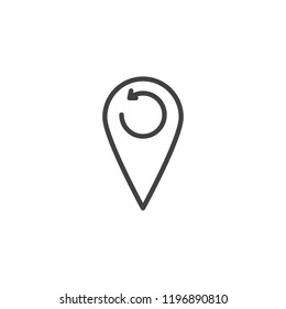 Map pin outline icon. linear style sign for mobile concept and web design. gps marker simple line vector icon. Location symbol, logo illustration. Pixel perfect vector graphics