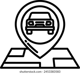 map pin outline icon vector illustration