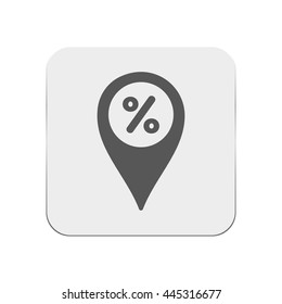 map pin percent Icon