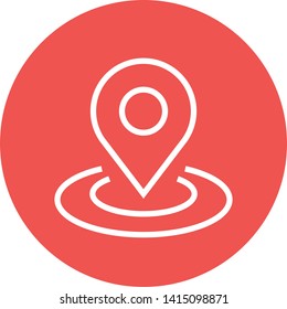 Map Pin Place Destination Spot Outline Icon