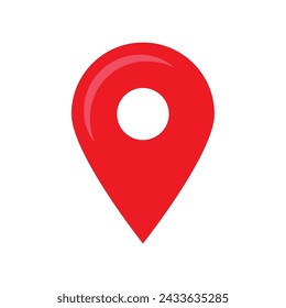 Pin de mapa de ubicación de lugar signo, Pin de ubicación, pin de ubicación rojo, pin de mapa, icono de ubicación, plantilla de vector