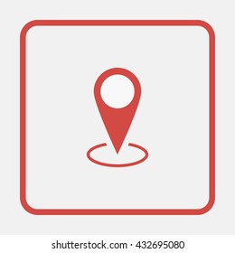 Map pin place marker icon.