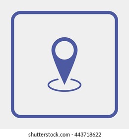 Map pin place marker icon.