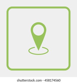 Map pin place marker icon.