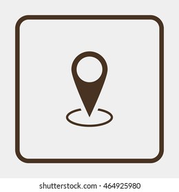 Map pin place marker icon.