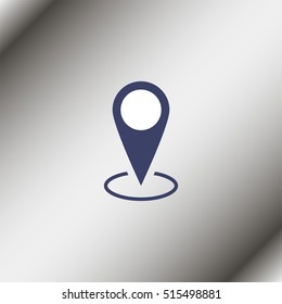 Map pin place marker icon.