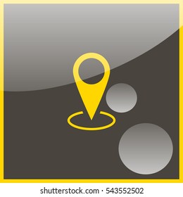 Map pin place marker icon.