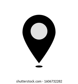 map pin point icon isolated on white background. vector illustration