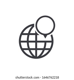 Map pin point icon. Locator position pinpoint vector. Trendy navigation symbol for website design, mobile app. Logo illustration.