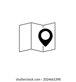 Map pin point icon vector isolated on white background. Vector illustration