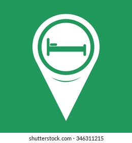 Map Pin Pointer Bed icon