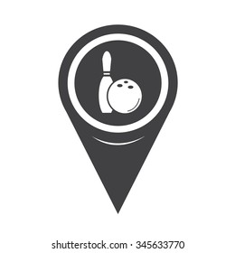 Map Pin Pointer bowling icon