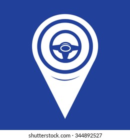Map Pin Pointer car's steering wheel icon