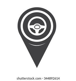 Map Pin Pointer car's steering wheel icon