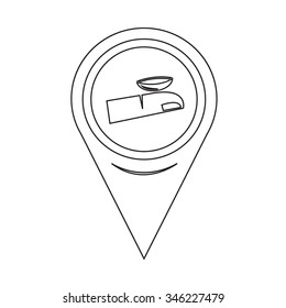 Map Pin Pointer Contact Lens icon