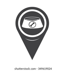 Map Pin Pointer Dog Bowl icon