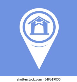 Map Pin Pointer Dog Home Icon