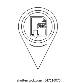 Map Pin Pointer File type PNG icon